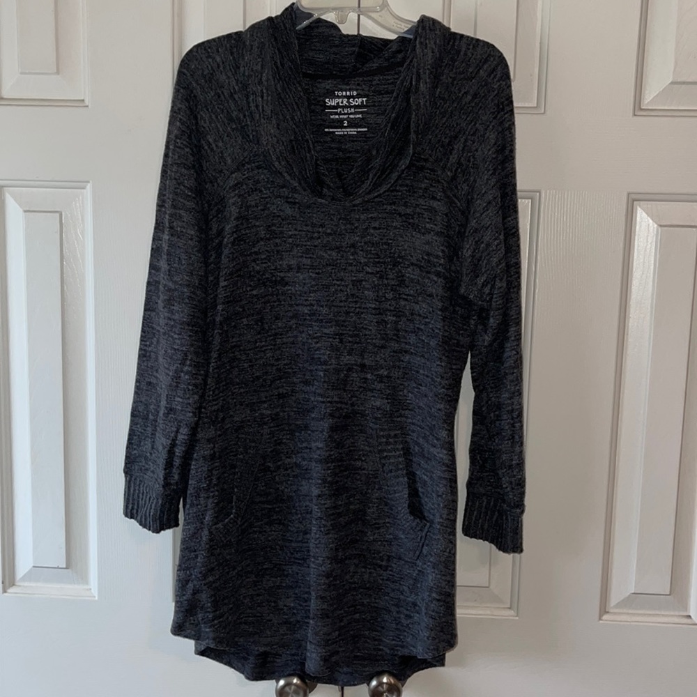 Torrid Cowl Neck Tunic Sweatshirt